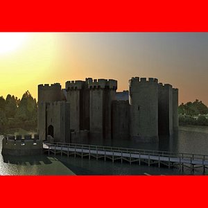 3ds max bodiam castle