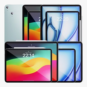 3D model iPad Air 11-13 inch Blue M2 2024 Collection