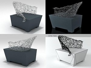 sculpture socle easy chair 3D model