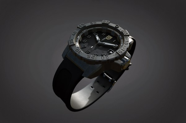 3D watch luminox navy seal model