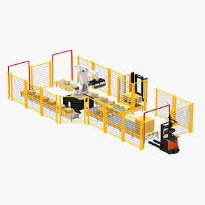 palletizing cell autonomous forklift model