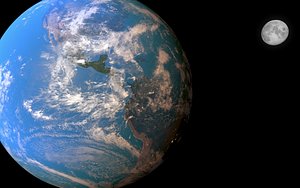Realistic Earth, Moon and Sun