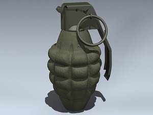 3d model mk ii hand grenade