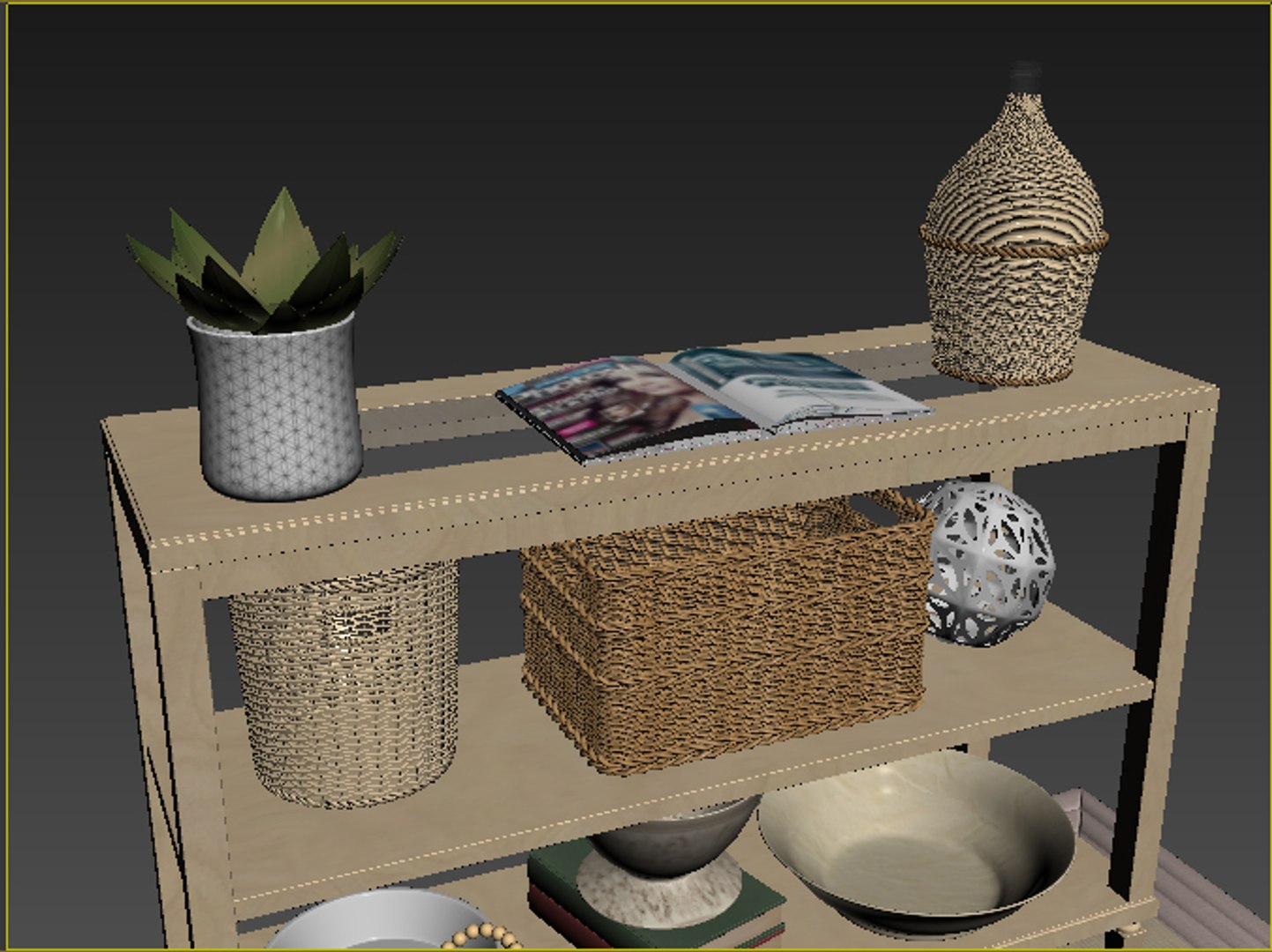 3D Pottery Barn Sausalito Console Table Model TurboSquid 1197690