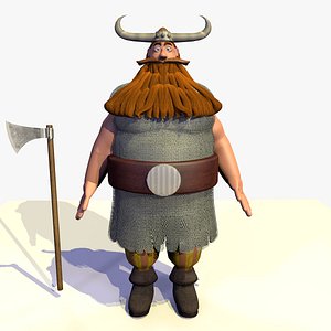 Rigged Jake The Cartoon Viking Warrior