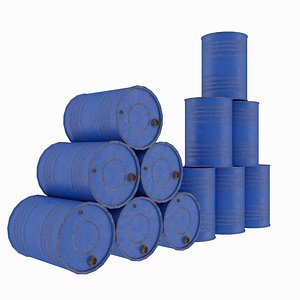 3D model engine oil barrel