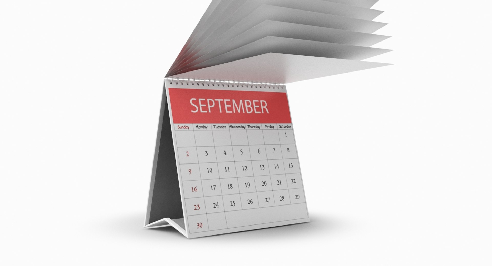 Calendar Modeled Model - TurboSquid 1376787