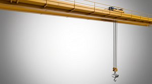 EOT Overhead Bridge Crane - Industrial Warehouse Crane 3D model