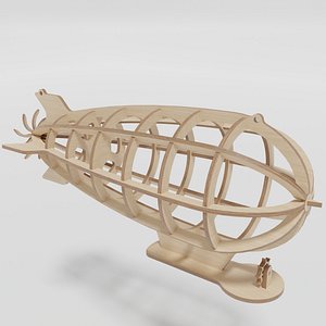3D plywood lamp dirigible