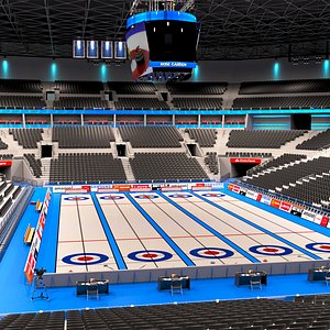 curling arena interior 3D model