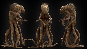 3D Octopus Horror Creature