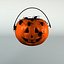 Halloween Pumpkin - Mini Plastic Basket - Anim Spiders