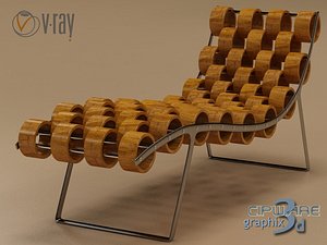 3d dxf chaise longue