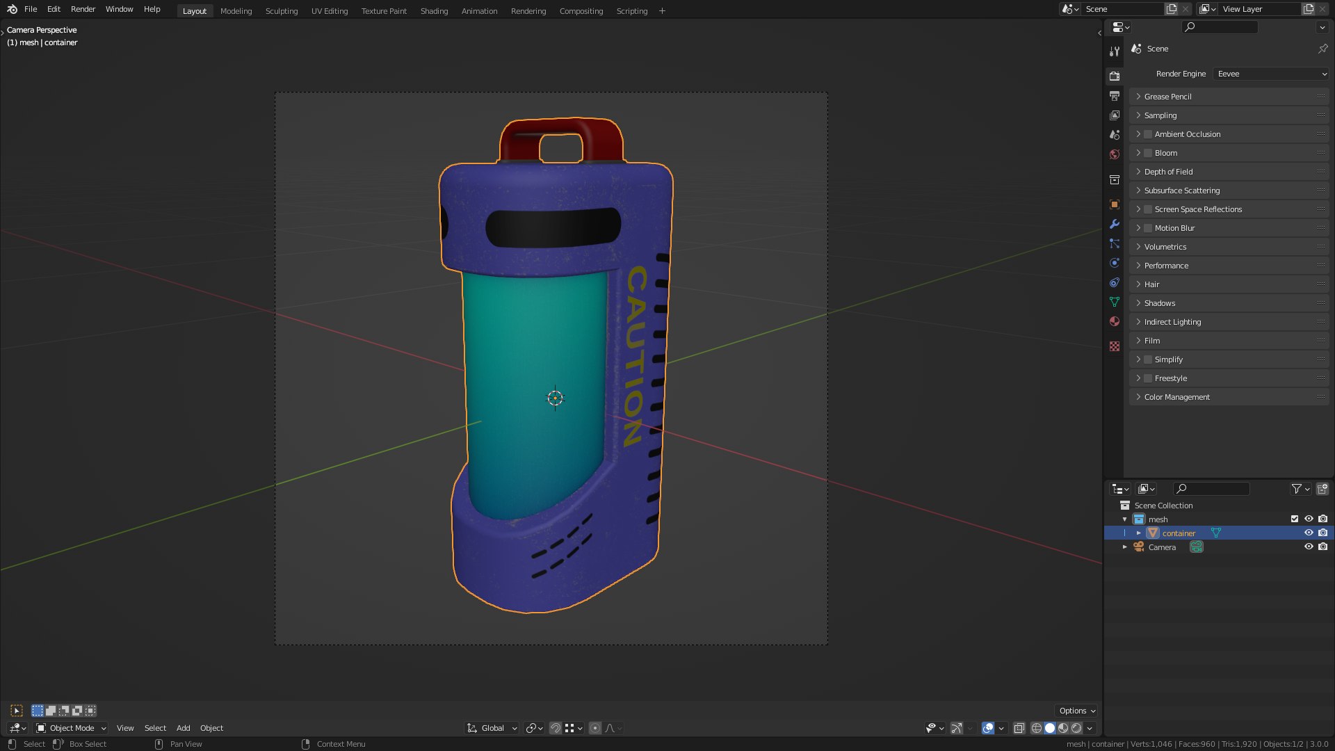 Container With Liquid Model - TurboSquid 1837555