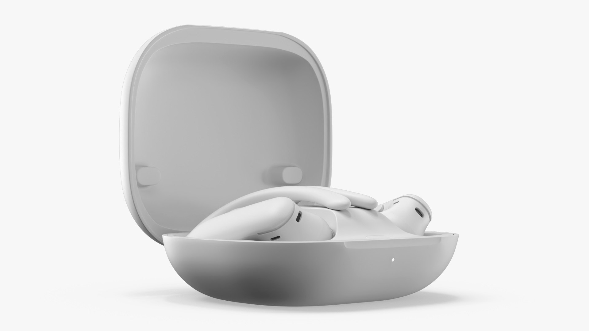 Noise-Isolating Sport Headphones White 3D model preview
