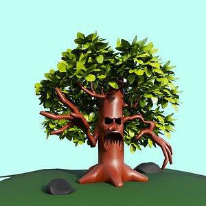 3D model Cartoon Tree