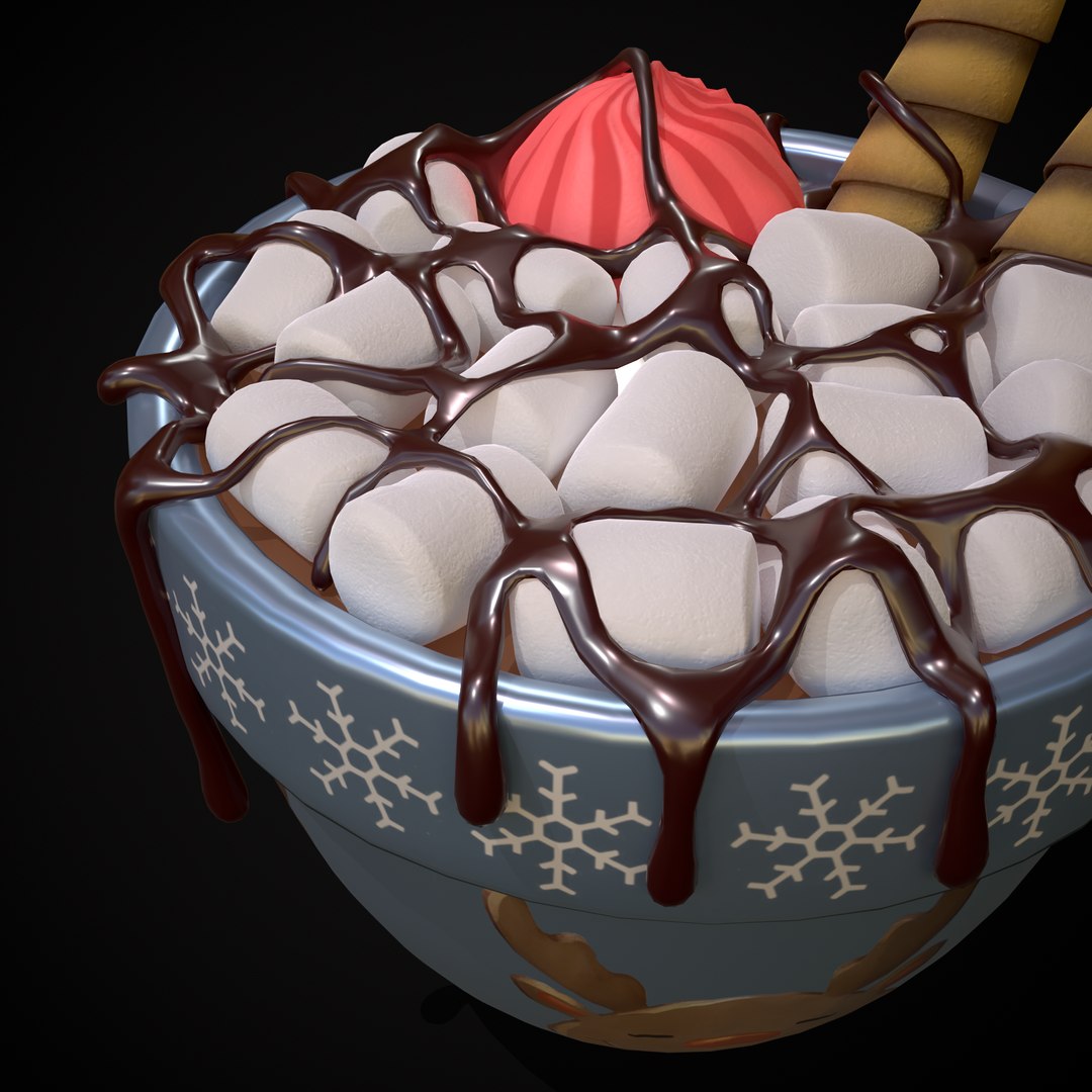 3D Reindeer Hot Chocolate Model - TurboSquid 1974163