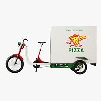 Electric Cargo Tricycle Delivery Bicycle - Pizza Delivery