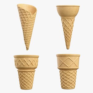 Waffle Cones Collection 3D model