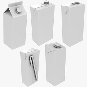 Milk Box Collection 5 in 1 3D model