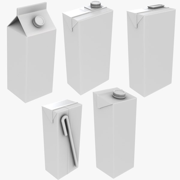 3D модель Коллекция Milk Box 5 в 1 - TurboSquid 2101902