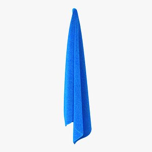 hanging bathroom towel blue max