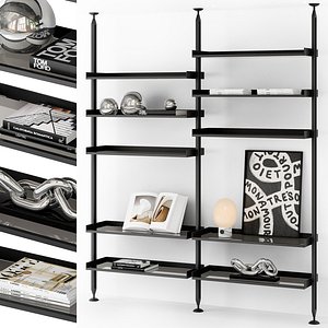 3D Rimadesio Zenit bookcase model