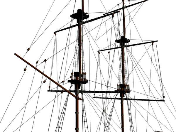 rigged ship 3d model