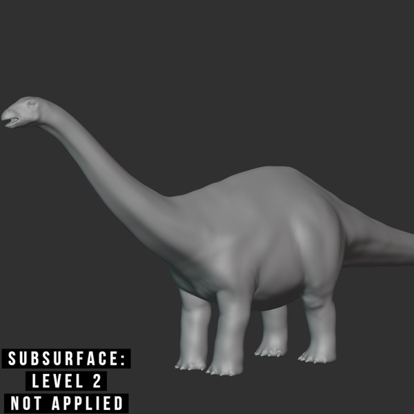 Phuwiangosaurus Basemesh Low Poly 3D model