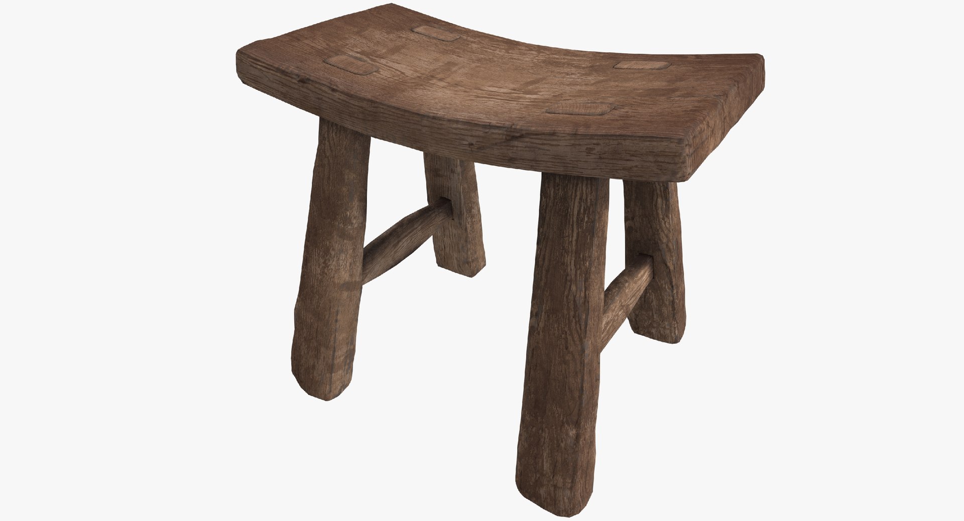 Wooden Stool 3D - TurboSquid 1397057