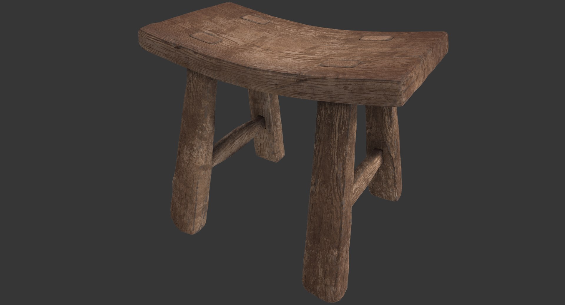 Wooden Stool 3D - TurboSquid 1397057