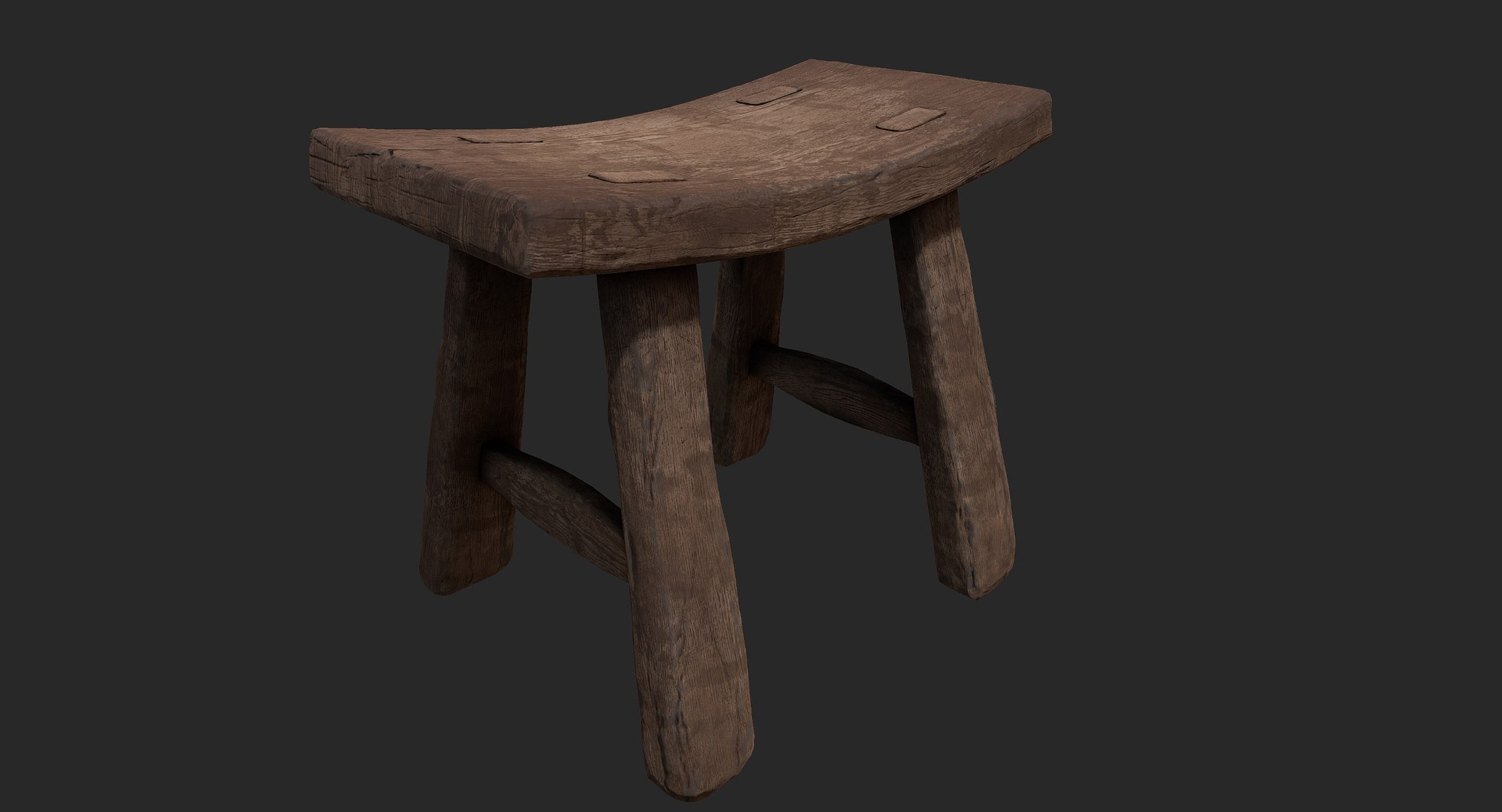 Wooden Stool 3D - TurboSquid 1397057