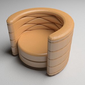 3D model armchair modeled rendered