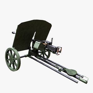 3D DShK Machine Gun model