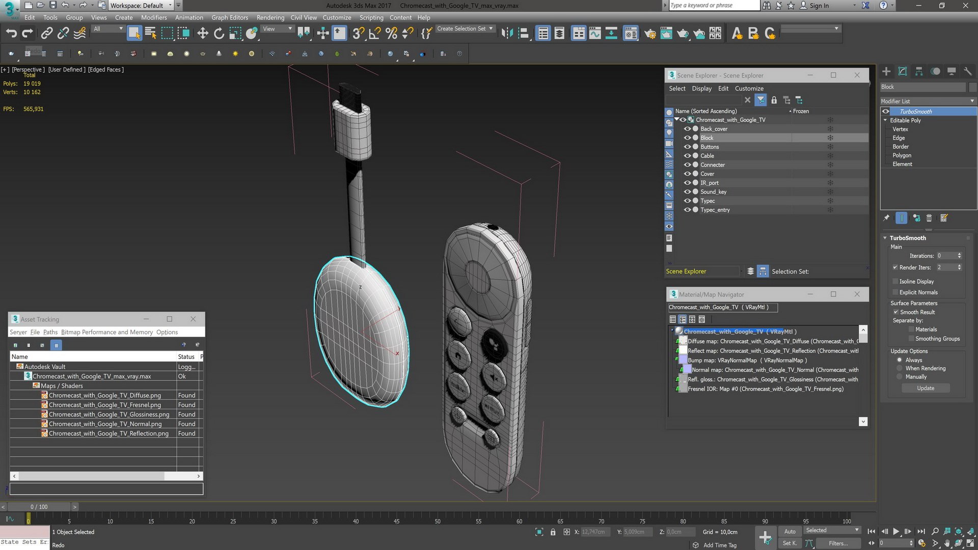 Chromecast With Google TV 3D - TurboSquid 2139745