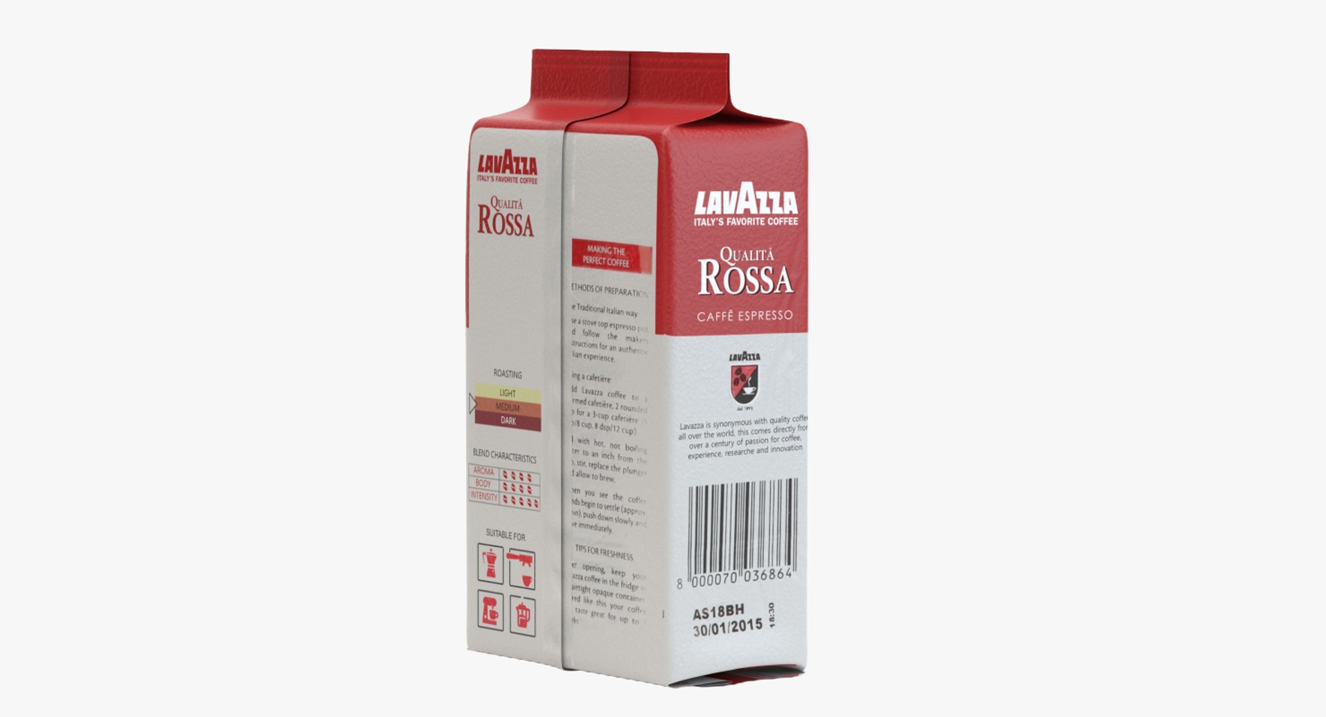 Lavazza Coffee Packaging 3D Model TurboSquid 1202782