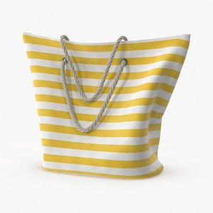woven beach bag straps 3d model