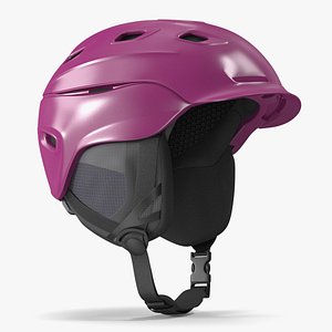 Womens Snow Helmet Red 3D model