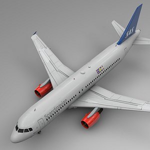 scandinavian airlines airbus a320 3D model