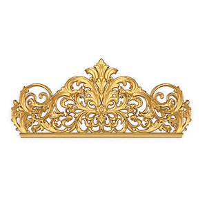 Classic Carved Bed 3D model 18 3D