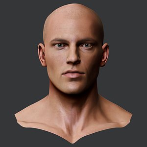3d realistic male head model
