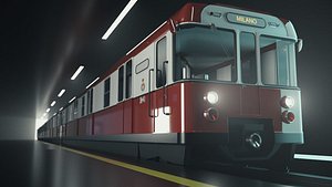 milan metro train 3D model