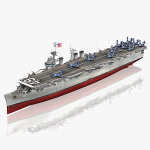 USS Wright CVL-49 light aircraft carrier 3D model