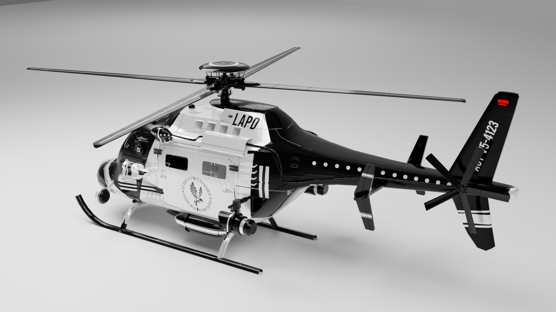 LAPD Helicopter 3D Model TurboSquid 2101099