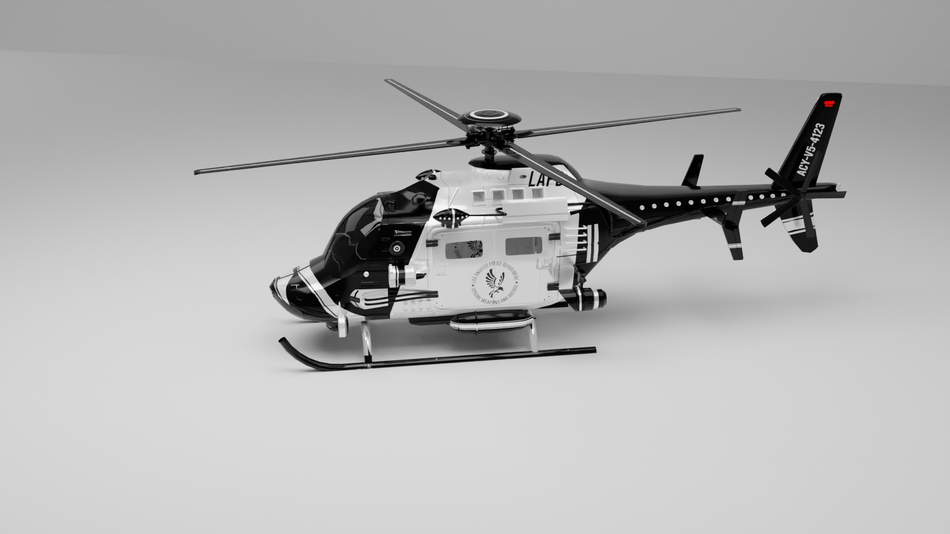 LAPD Helicopter 3D Model TurboSquid 2101099