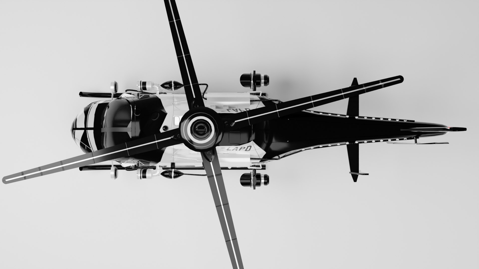 LAPD Helicopter 3D Model TurboSquid 2101099