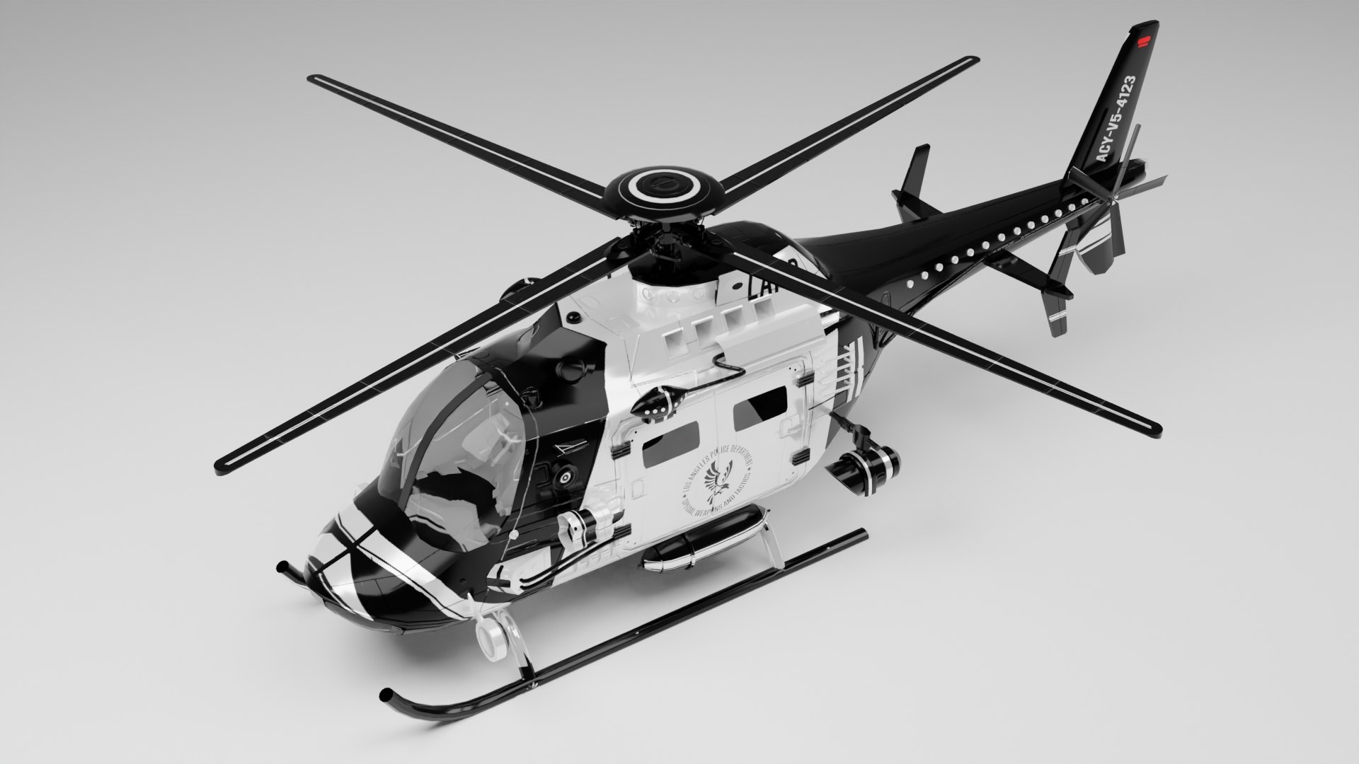 LAPD Helicopter 3D Model TurboSquid 2101099