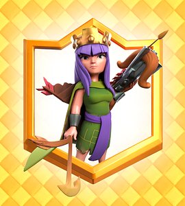 Clash Royale Archer Queen Card 3D