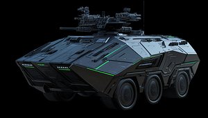 4k futuristic sci-fi concept armored car 3D model