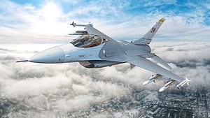 3D General Dynamics F-16 Fighting Falcon model